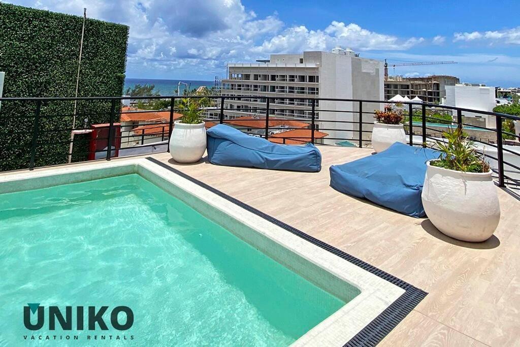 1 Block To The Beach 2Br 6Pax Rooftop Pool King Bed 신데 델 카르멘 외부 사진