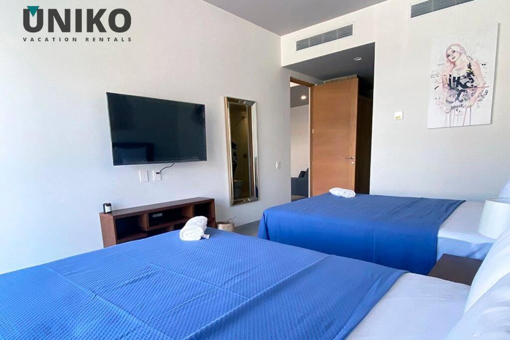 1 Block To The Beach 2Br 6Pax Rooftop Pool King Bed 신데 델 카르멘 외부 사진